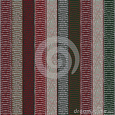 Traditional African Ornamental Pattern. Stylized Seamless texture with waves. Vector Illustration