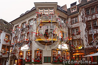 Christmas street in Strasbourg, Alsace, France Stock Photo