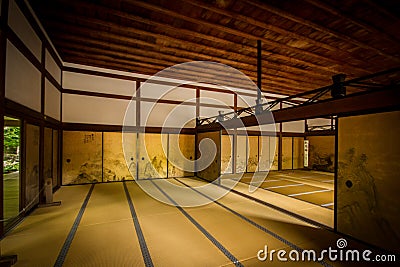 Interior of ancient Japanese room Stock Photo