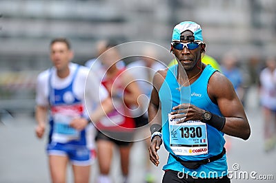 The traditional annual marathon in Florence Editorial Stock Photo