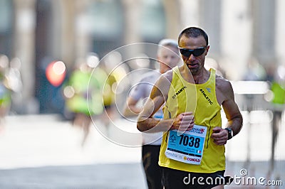 The traditional annual marathon in Florence Editorial Stock Photo