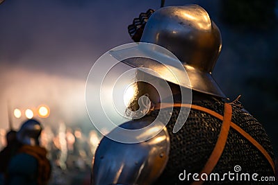 Traditional annual medieval battle restoration known as a Stredoveky den in Zilina, Slovakia Stock Photo