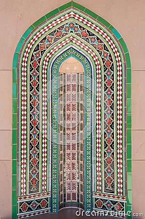 Traditional arabic Mosaic tiles on a wall Stock Photo