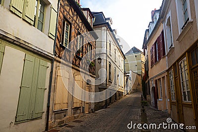 Auxerre old streets, France Stock Photo