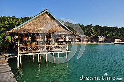 Traditional architecture, Koh Rong island, Cambodia Stock Photo