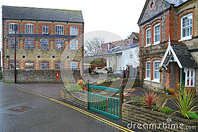 Traditional architecture in market town of Axminster Stock Photo