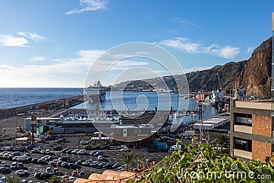 Traditional architecture at Santa Cruz - capital city of the island of La Palma, Canary Islands, Spain Editorial Stock Photo