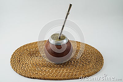 Traditional Argentinean Bevarage. Yerba Mate. Buenos Aires. South America. Stock Photo