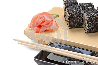 Traditional Asian food sushi Stock Photo