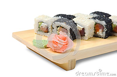 Traditional Asian food sushi Stock Photo