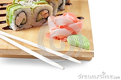 Traditional Asian food sushi Stock Photo