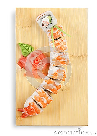 Traditional Asian food sushi Stock Photo