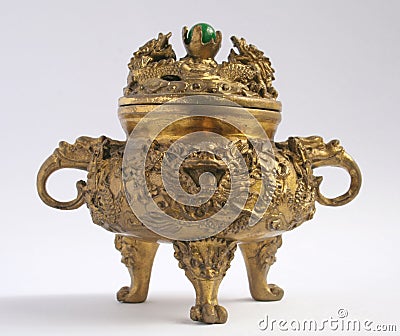 Traditional Asian Incense Burner Stock Photo