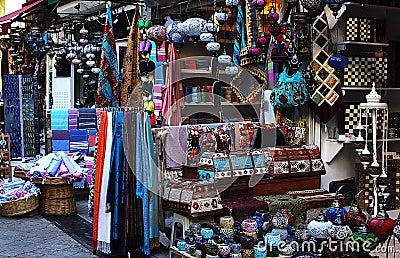 Traditional authentic Turkish market bazar Stock Photo