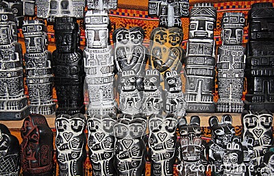 Traditional Aymara ritual figures, Witches Market Stock Photo