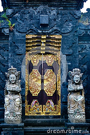 Traditional Balinese Gateways in Denpasar Bali, Indonesia Stock Photo