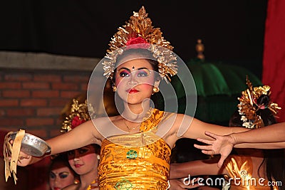 Traditional Balinese Legong dance Editorial Stock Photo