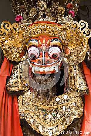 Traditional Balinese lion dance Stock Photo