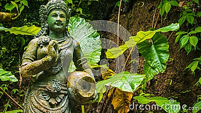 Traditional Balinese stone sculpture art and culture at Bali, Indonesia Stock Photo