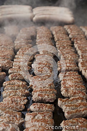 Traditional Balkan food, BBQ Stock Photo