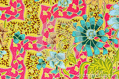 Traditional batik sarong pattern Stock Photo