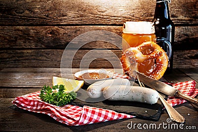 Traditional bavarian menu Stock Photo