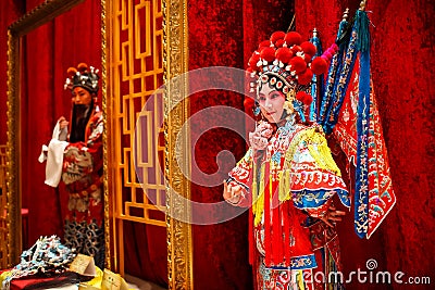 Beijing opera waxwork Stock Photo