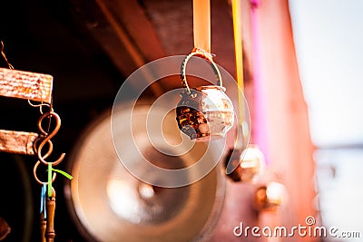 Traditional bells crafts in san miguel de allende Stock Photo