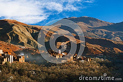 Traditional berbers village in High Atlas Stock Photo