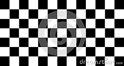 Traditional Black And White Chequered Start Flag Vector Illustration