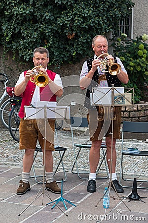 Brass Band in Salzburg Editorial Stock Photo