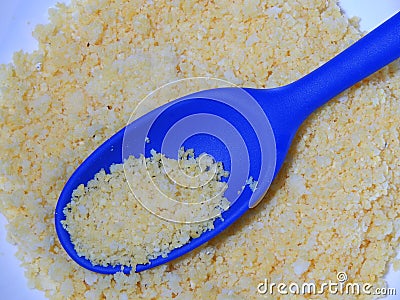 Traditional Brazilian couscous cuscus/cuscuz. Tropical food Stock Photo