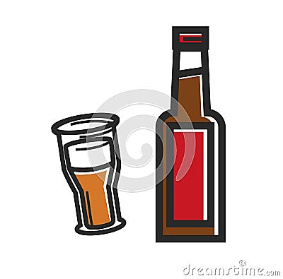 Traditional British beer of high quality promotional poster Vector Illustration