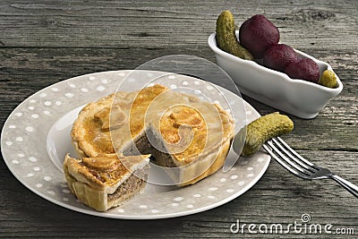 Traditional British pork pie Stock Photo