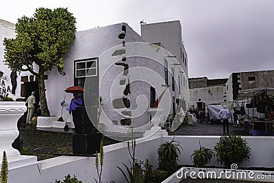 Traditional building in Teguise Editorial Stock Photo