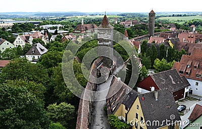 Traditional buildings of Rothenburg ob der Tauber, Bavaria, Germany Stock Photo