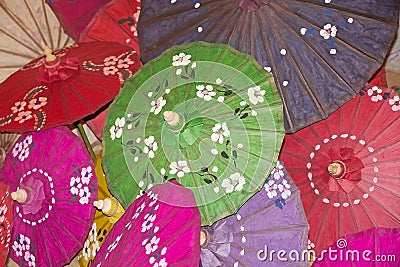 Traditional Burmese parasol Stock Photo