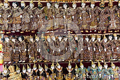 Traditional Burmese puppets Stock Photo