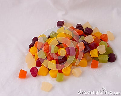 Traditional candy - colourful jelly Midget Gems. British corner shop favourite. Stock Photo