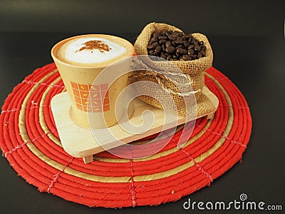 Traditional cappuccino. Stock Photo