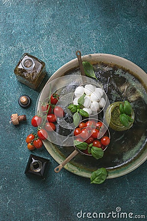 Traditional Italian fresh salad Caprese Stock Photo