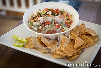 Traditional Caribbean Dish called Ceviche Stock Photo