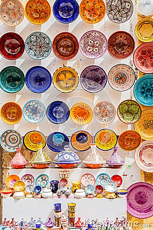 Traditional ceramic pottery in Morocco Stock Photo