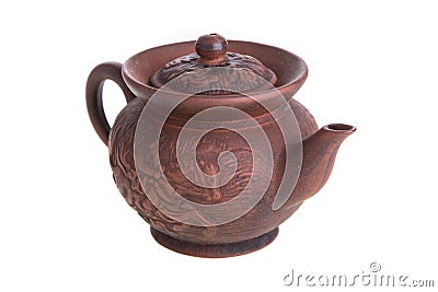 Traditional Chinese clay teapot Stock Photo