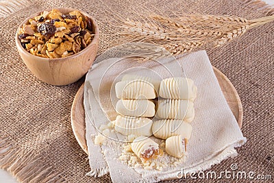 Traditional Chinese cookies pineapple tart Stock Photo