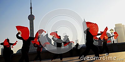 Traditional Chinese Culture Dance Showing Concept Editorial Stock Photo