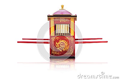 Traditional Chinese culture,Palanquin carrying the bride Stock Photo