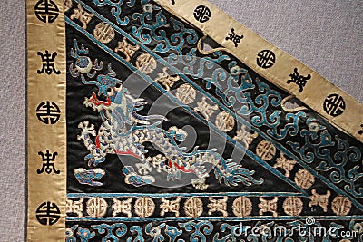 Traditional Chinese embroidery, Opium War Museum, Dongguan City, Guangdong Province, China Stock Photo