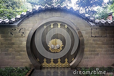 Traditional Chinese house door Stock Photo