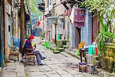 Traditional chinese housing area Editorial Stock Photo